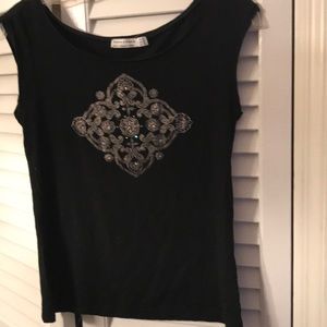 Zara top with sequin embellished design.